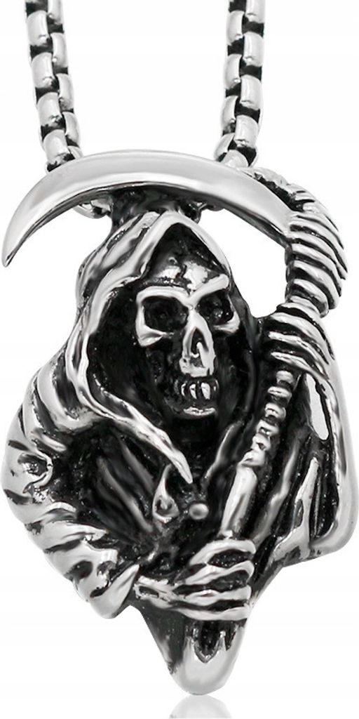 NASZYJNIK Srebrny Wisiorek REAPER KOSTUCHA SOA 357 Zdjęcie produktu 