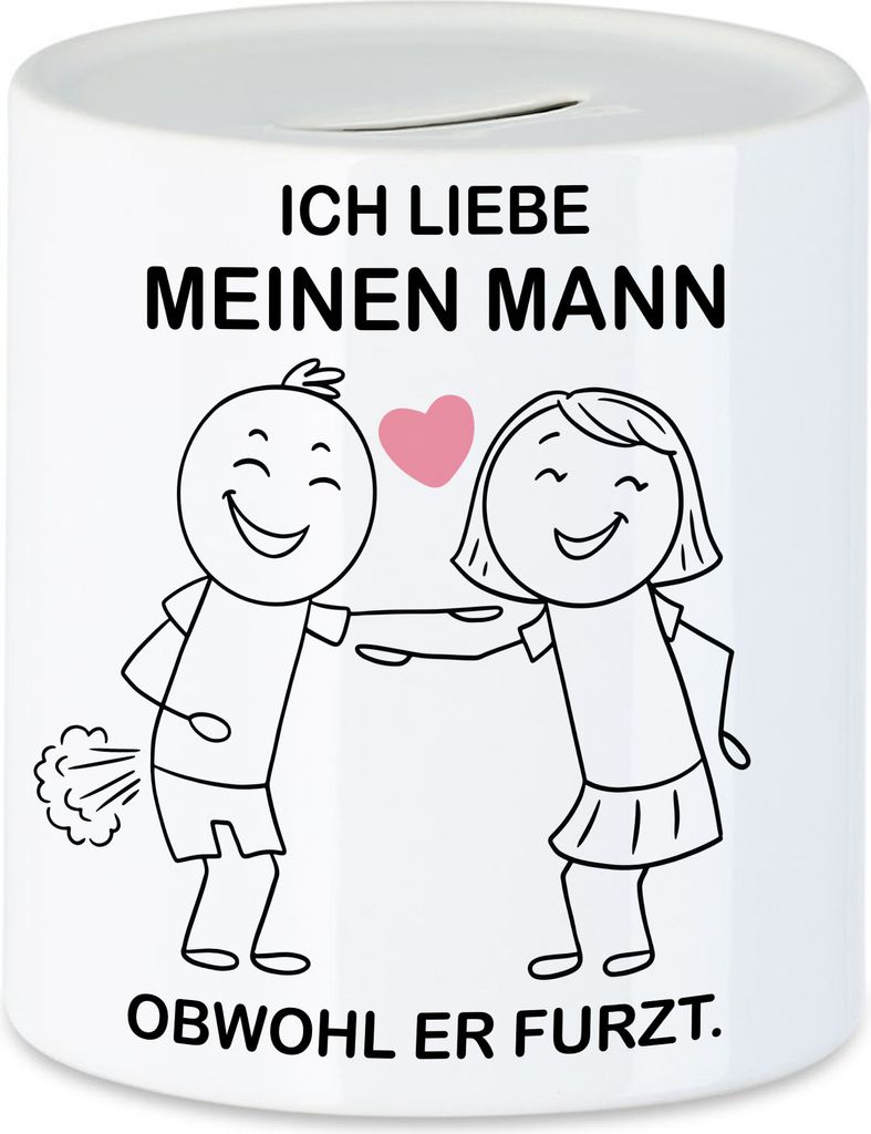 Ich Liebe Meinen Mann Obwohl Er Furzt Spardose Herz Produktbild 