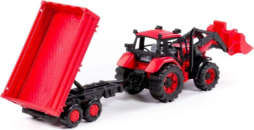 Polesie Traktor 'Progress' Mit Muldenkipper – Schwungrad-Spielzeug Ab 3 Jahren, Robust & Realistisch