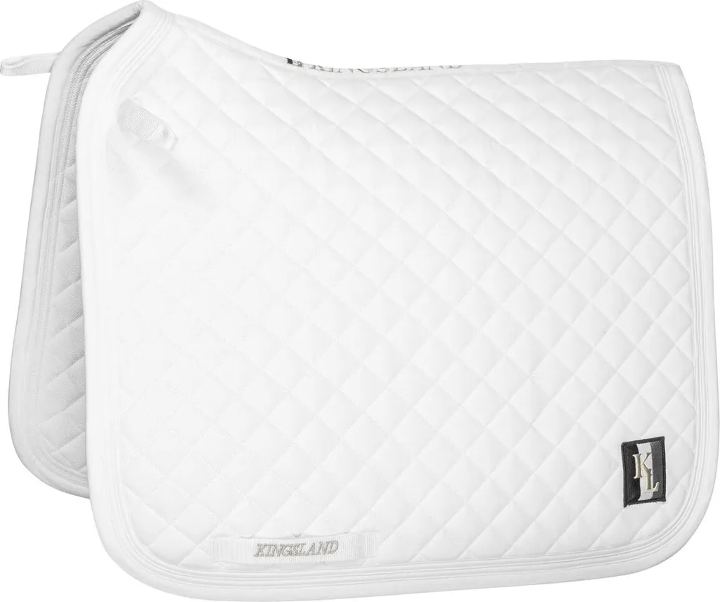 Tapis de selle Kingsland Classic dressage blanc - Chabraque de luxe