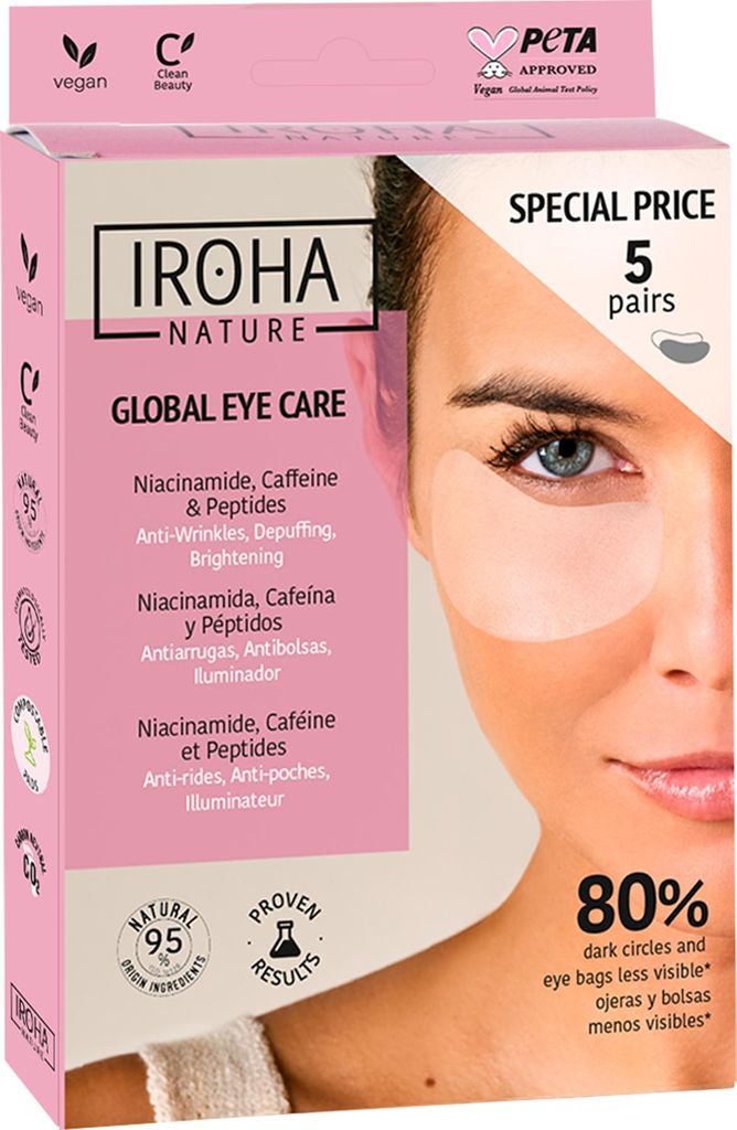 Iroha Global Eye Care Pads 4+1 Augenpatches 5 Paar, Produktbild 