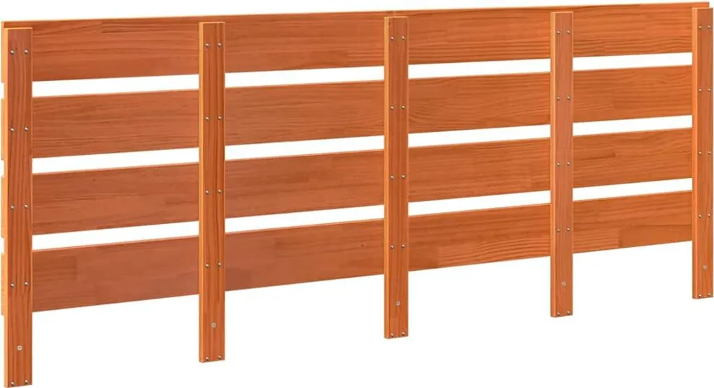 Testata Letto 200 cm Marrone Cera in Pino Massiccio - Stile Rustico