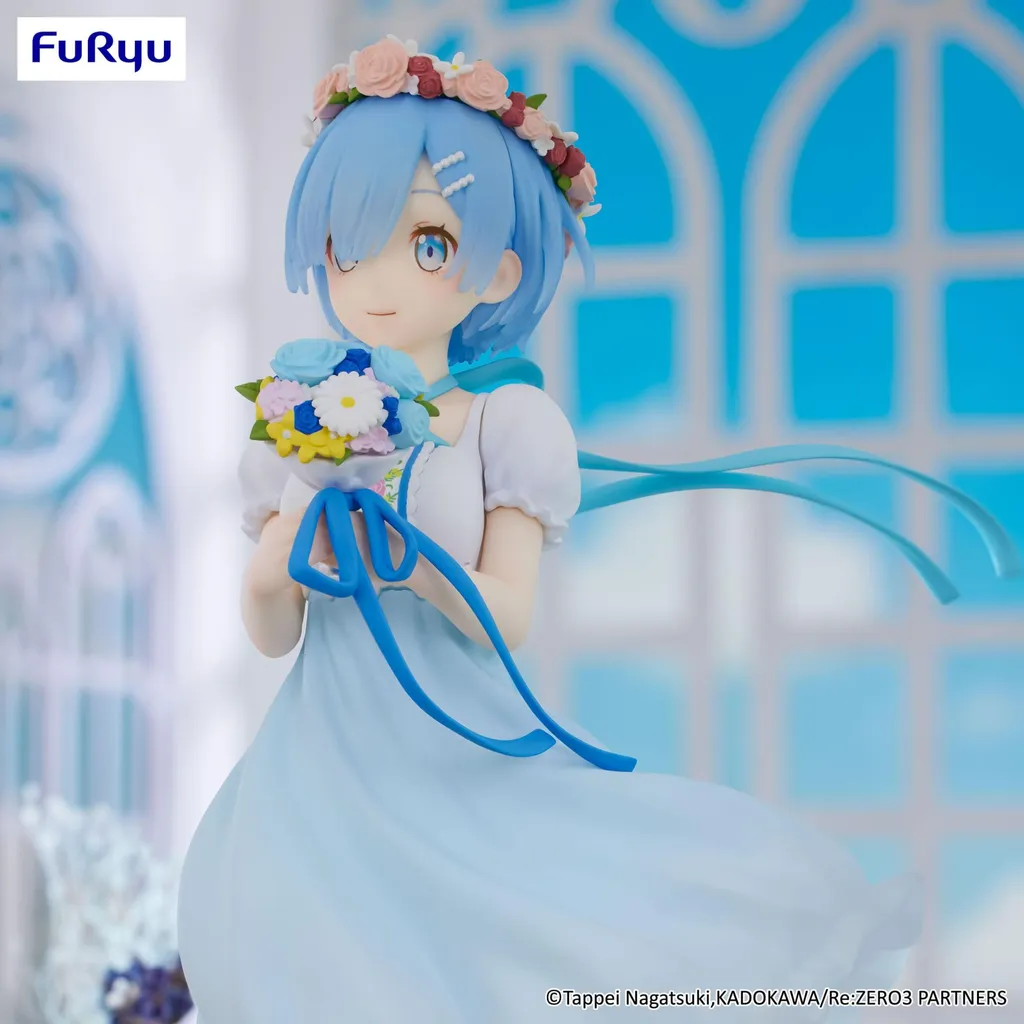 Figurine Rem Re:Zero Trio-Try-iT Robe Blanche 21 cm Détails Précis