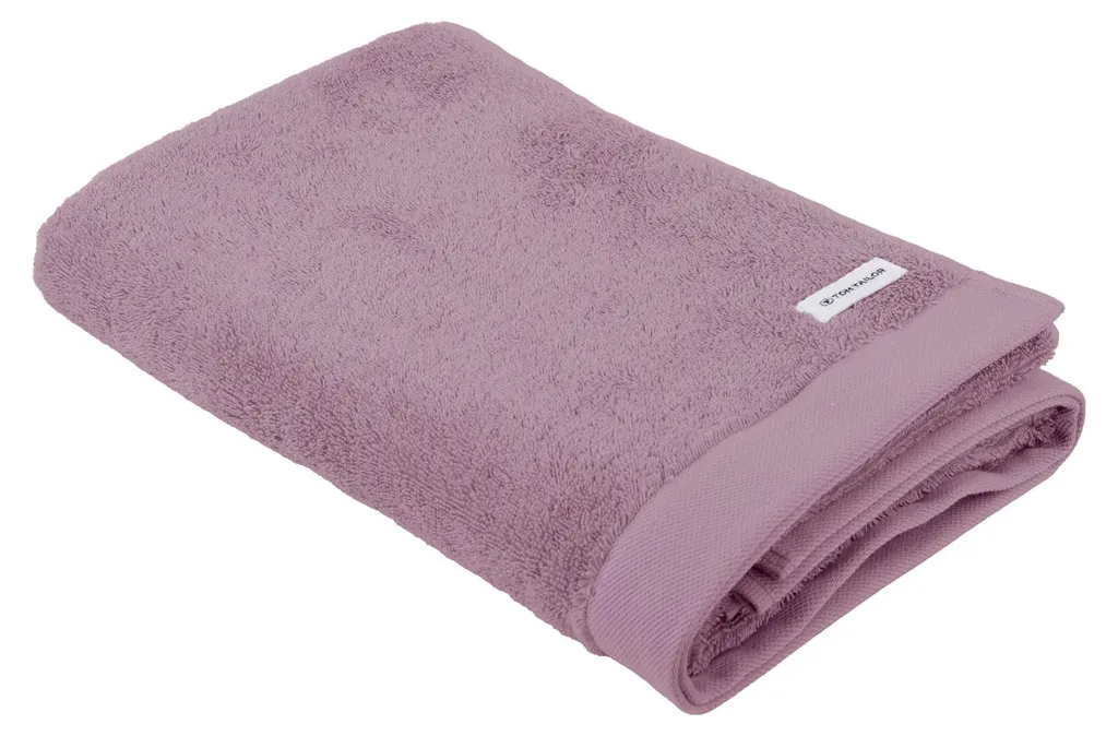 Serviette de bain 70x140 cm Tom Tailor mauve pour douche et piscine