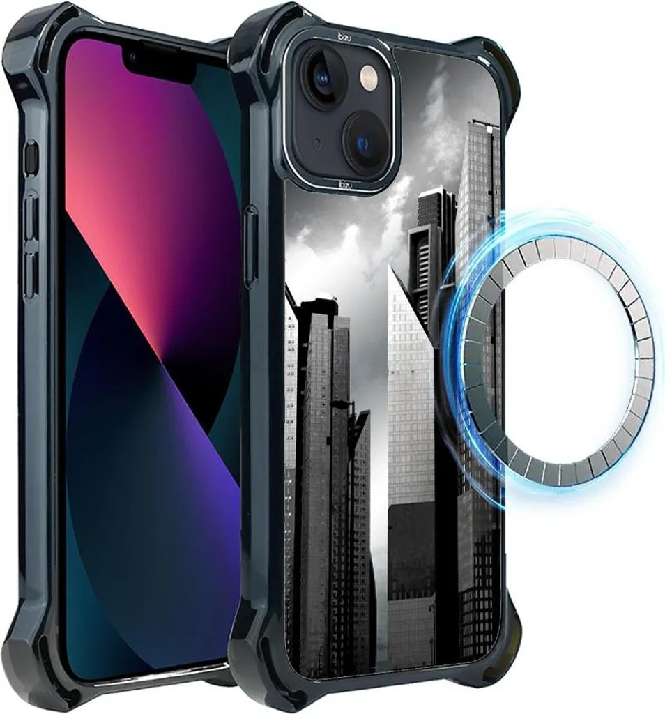 Custodia IBIZU DropGuard Ultra per iPhone 13 con MagSafe, Noir City, Manhattan