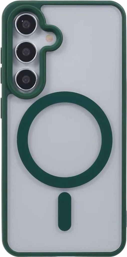 MagSafe Hülle für Samsung Galaxy S24 Plus - Phonesta Basic Back Cover - Transparent/Grün