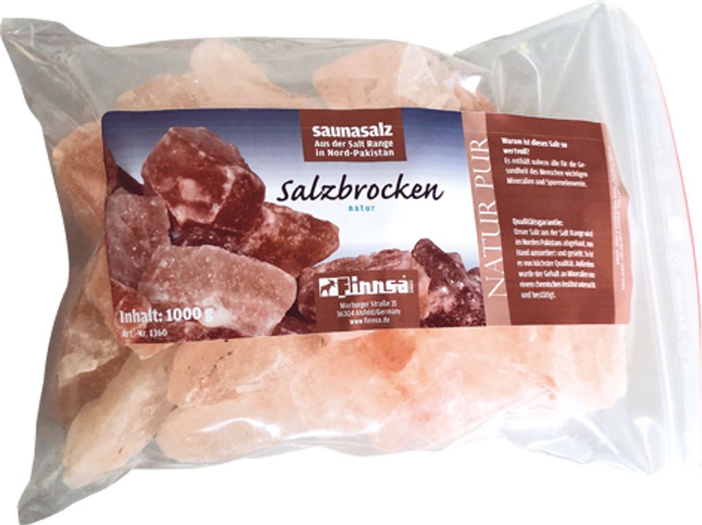 Finnsa Sole-Salzbrocken 30-60 mm Körnung 1 kg