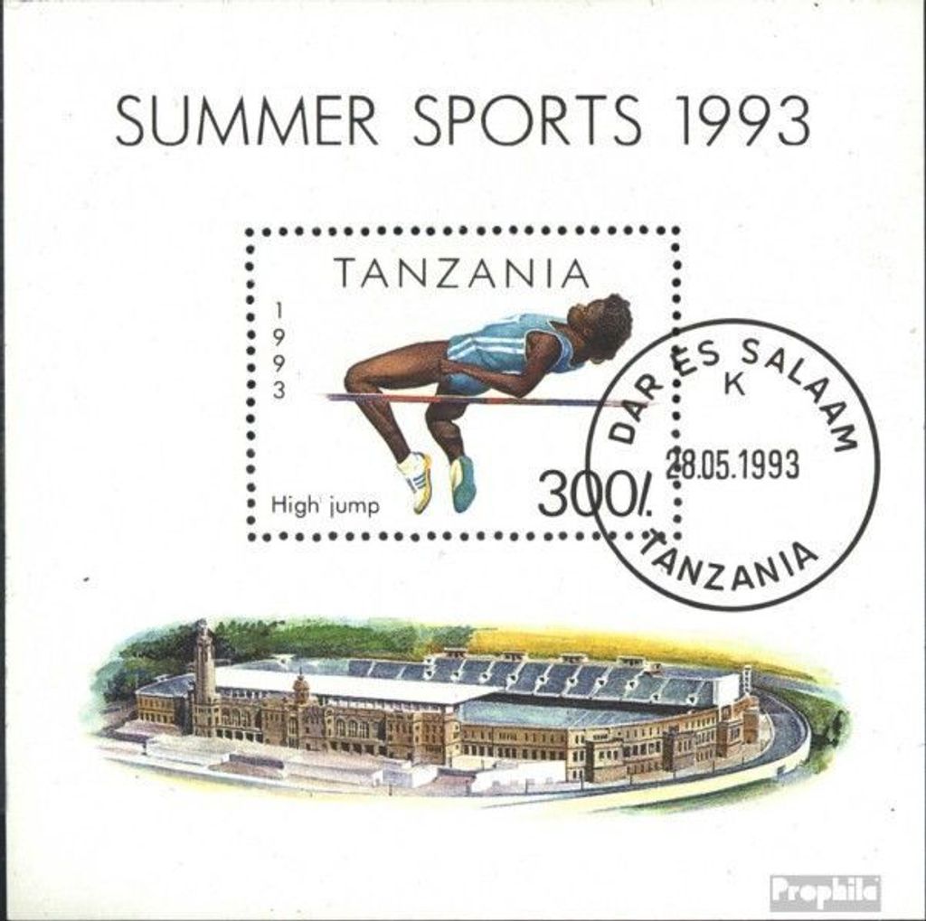 Briefmarken Tansania 1993 Mi Block212 (kompl.Ausg.) gestempelt Sport