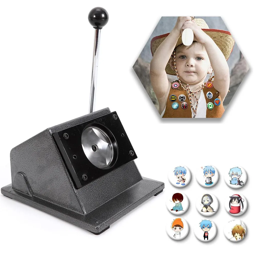 Presse à badges manuelle en métal robuste pour personnalisation créative