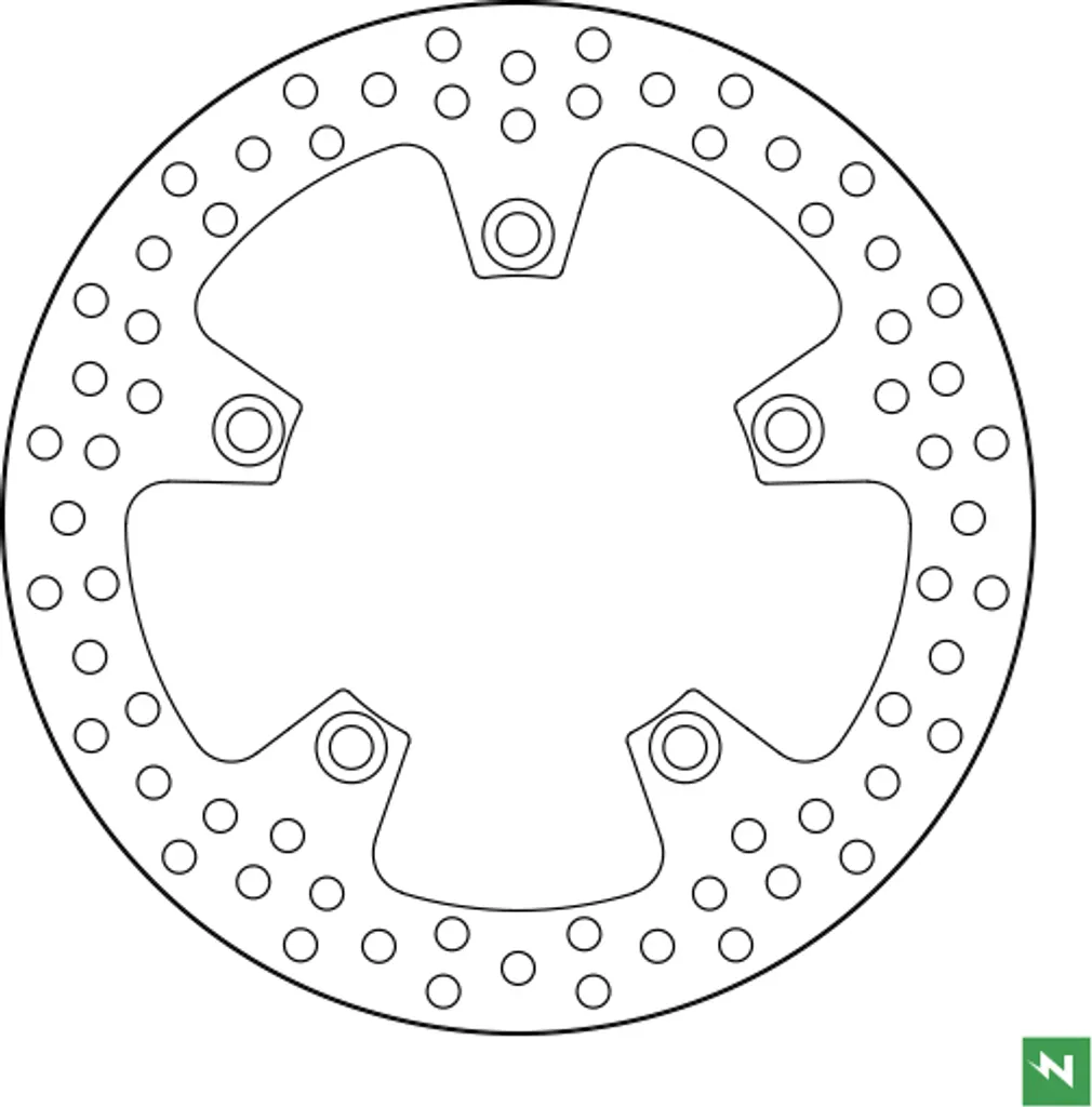 Disque de frein 5 trous épaisseur 5,5 mm rigide et résistant DF4086A