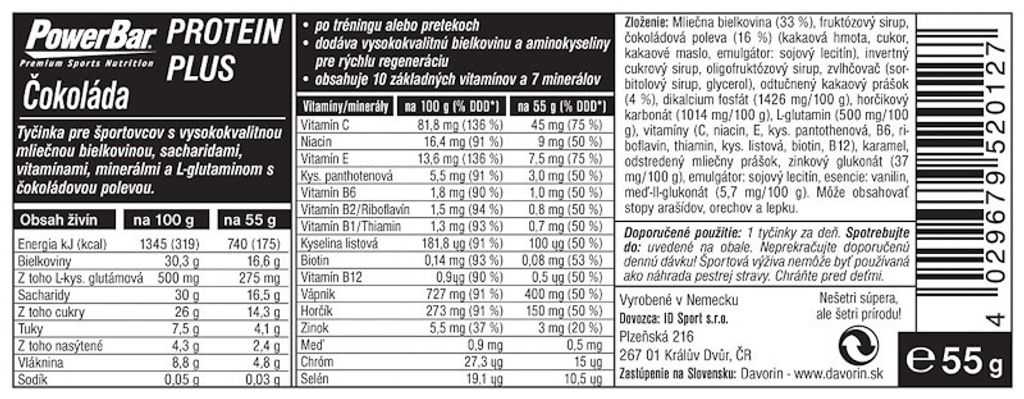 PowerBar Protein Plus 30% tyčinka 55g čokoláda Obrázok produktu 
