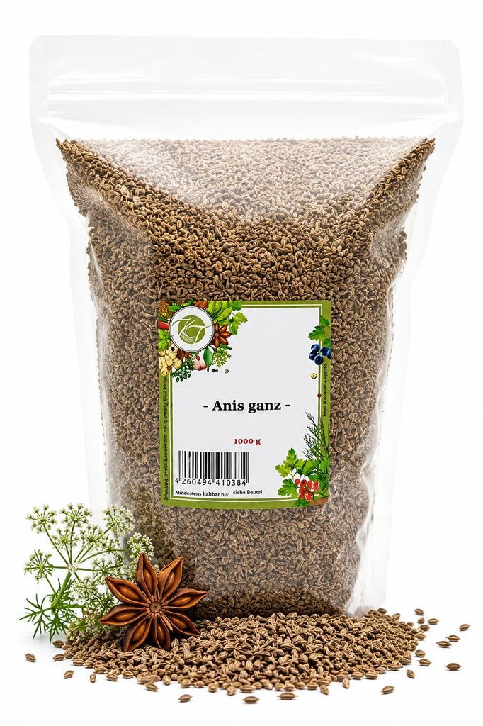 K T 1000 g / 1 kg Anis ganz Anissamen Anissaat - 1 A Produktbild 