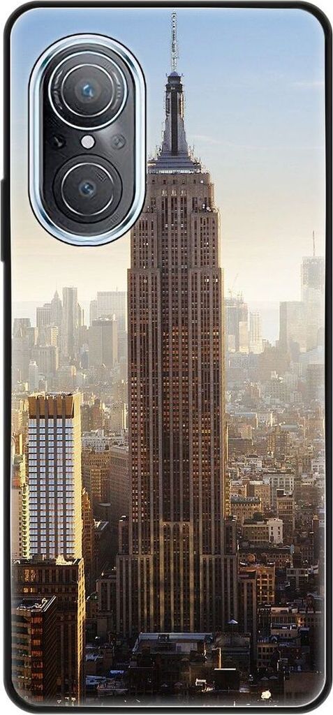 König Design Hülle kompatibel mit Huawei nova 9 SE Kunststoff Soft Handyhülle - Handy Case Empire State Building
