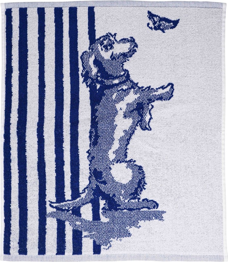 Heinen Delft Blauw - KEU-1001 - Geschirrtuch, Dackel Nhaan, blau, Baumwolle, 50cm x 55cm