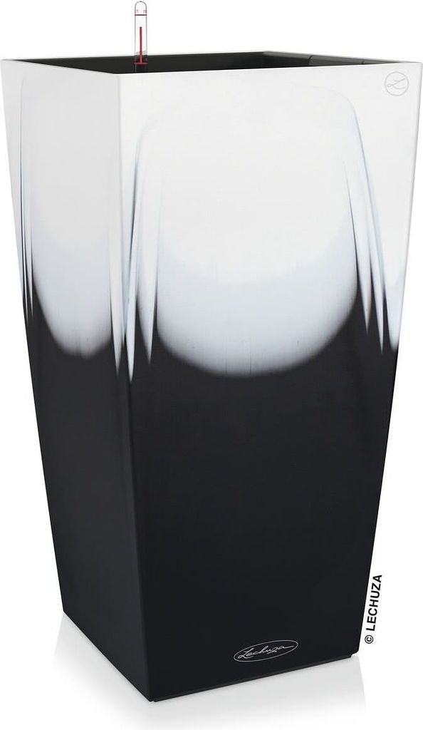 LECHUZA® Pflanzsäule CUBICO Color 30 Cambio Black & White Produktbild 