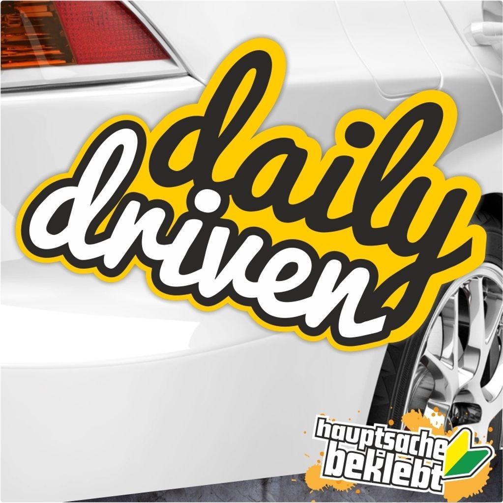 Kiwistar - Autoaufkleber - Daily Driven Aufkleber - für Auto, Laptop, Fahrrad, LKW, Motorrad Aufkleber mehrfarbig Sticker Decal