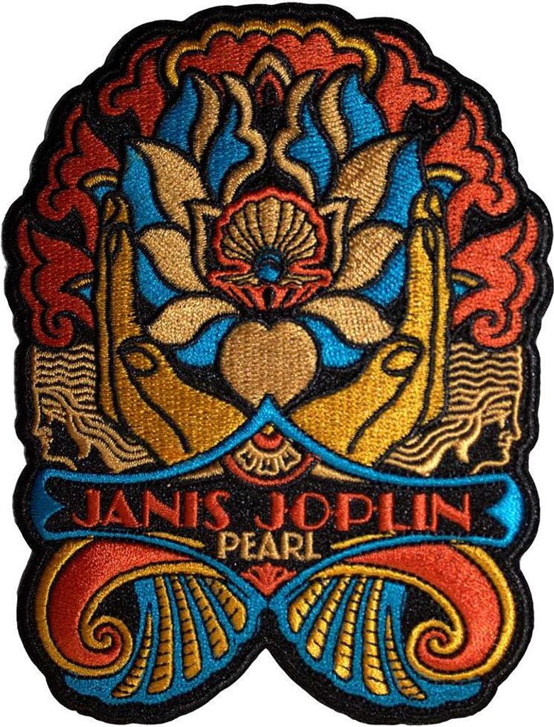Janis Joplin - Aufnäher zum Aufbügeln "Pearl Nouveau" RO13543 (Einheitsgröße) (Bunt)