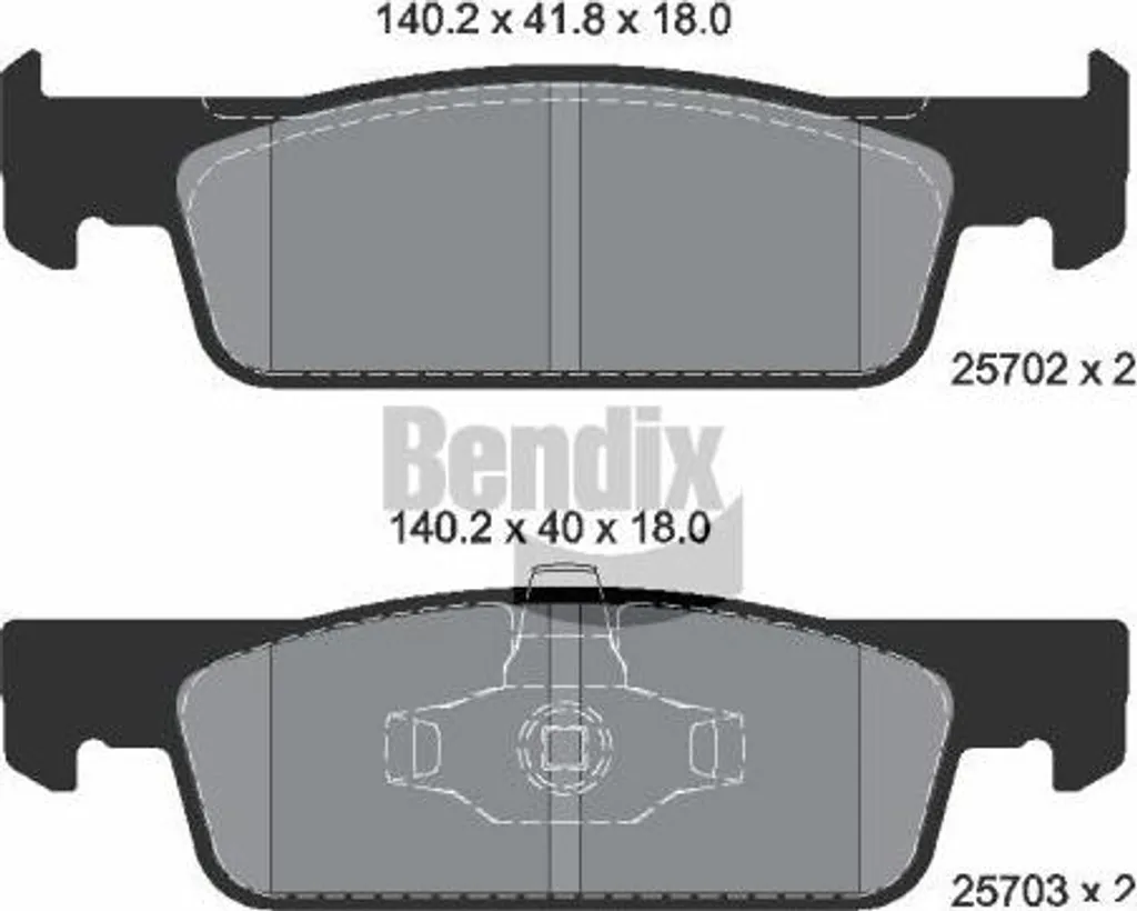 Plaquettes de frein BENDIX BPD1010 anti-bruit pour Sandero et Thalia