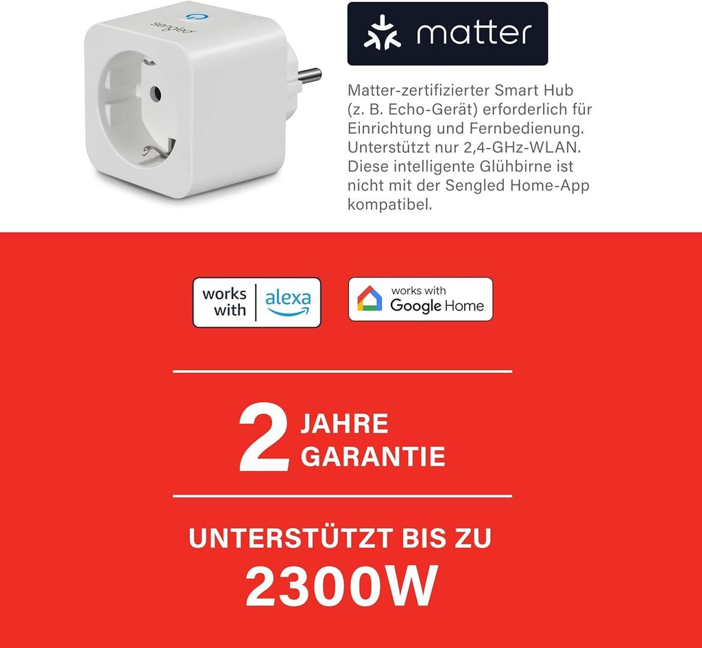Sengled Smart Plug, für Matter geeignet, funktioniert mit Produktbild 6