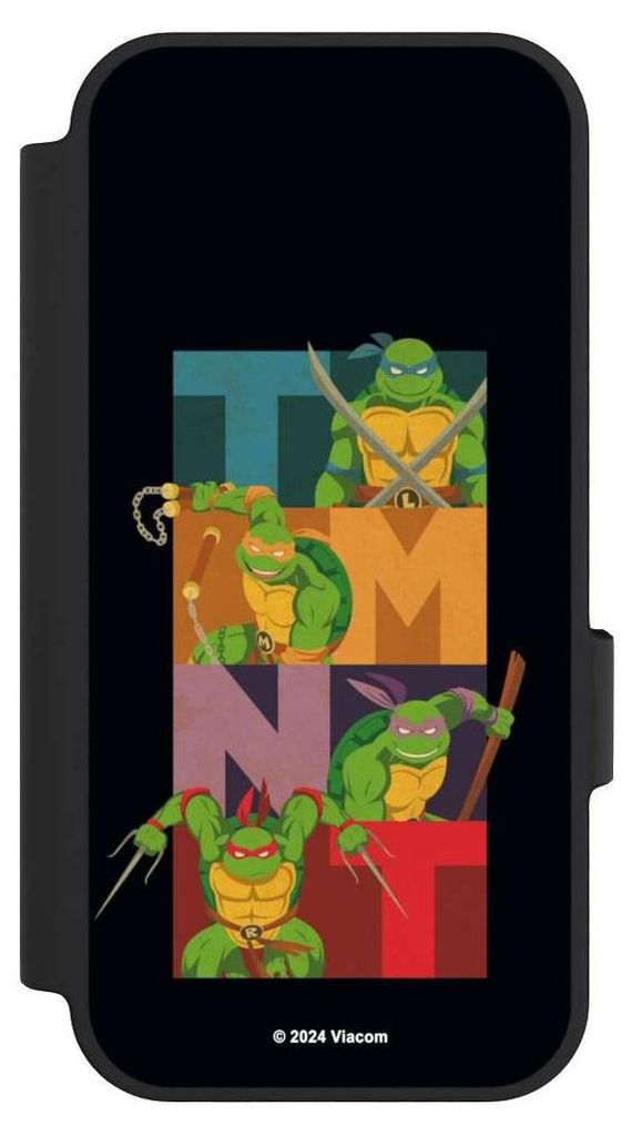 NIVOCASE Klapphülle für Google Pixel 10 Handyhülle aus Kunst Leder NIVOflip schwarz Fanartikel Offizielles Lizenzprodukt Teenage Mutant Ninja Tu...