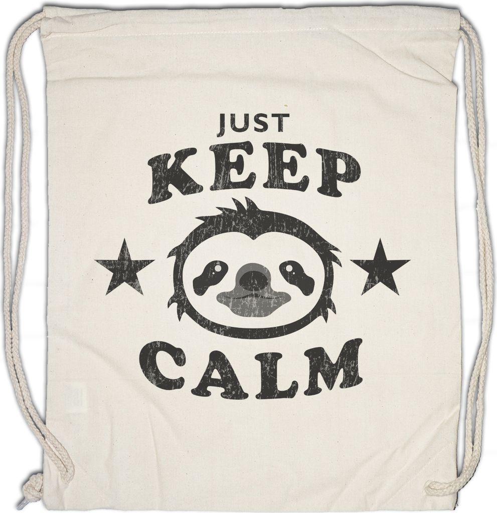Urban Backwoods Just Keep Calm, Turnbeutel, Farbe: Beige