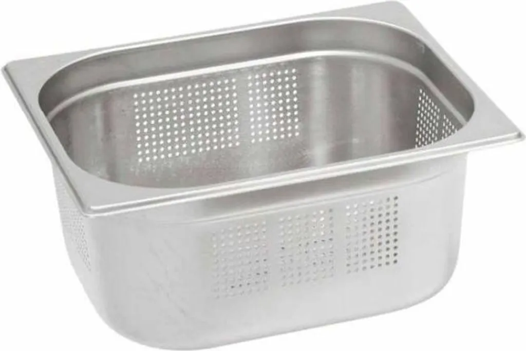Offerta Contenitore GN 1/2 Forato 100mm Acciaio Inox - Qualità Standard