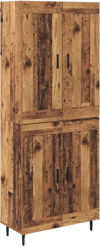 Highboard 2 pcs Altholz Holzwerkstoff