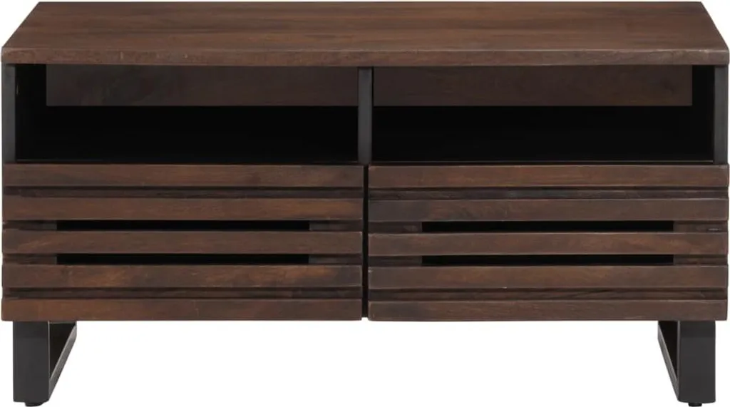 Tavolino da Salotto vidaXL in Legno di Mango Massiccio 80x55x40 cm