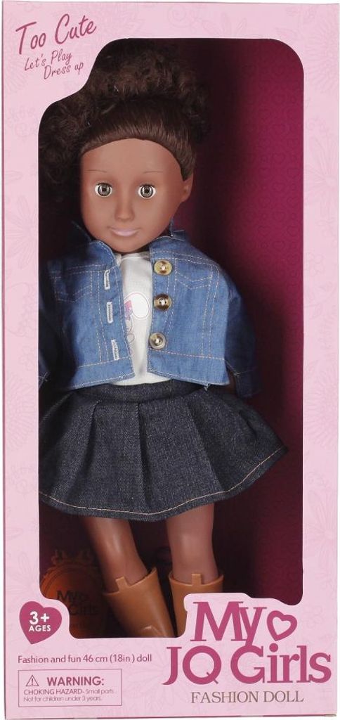 Puppe 46cm mit verschließbaren Augen, beweglichen Gliedmaßen und modischem Outfit für Kinder ab 3 Jahren
