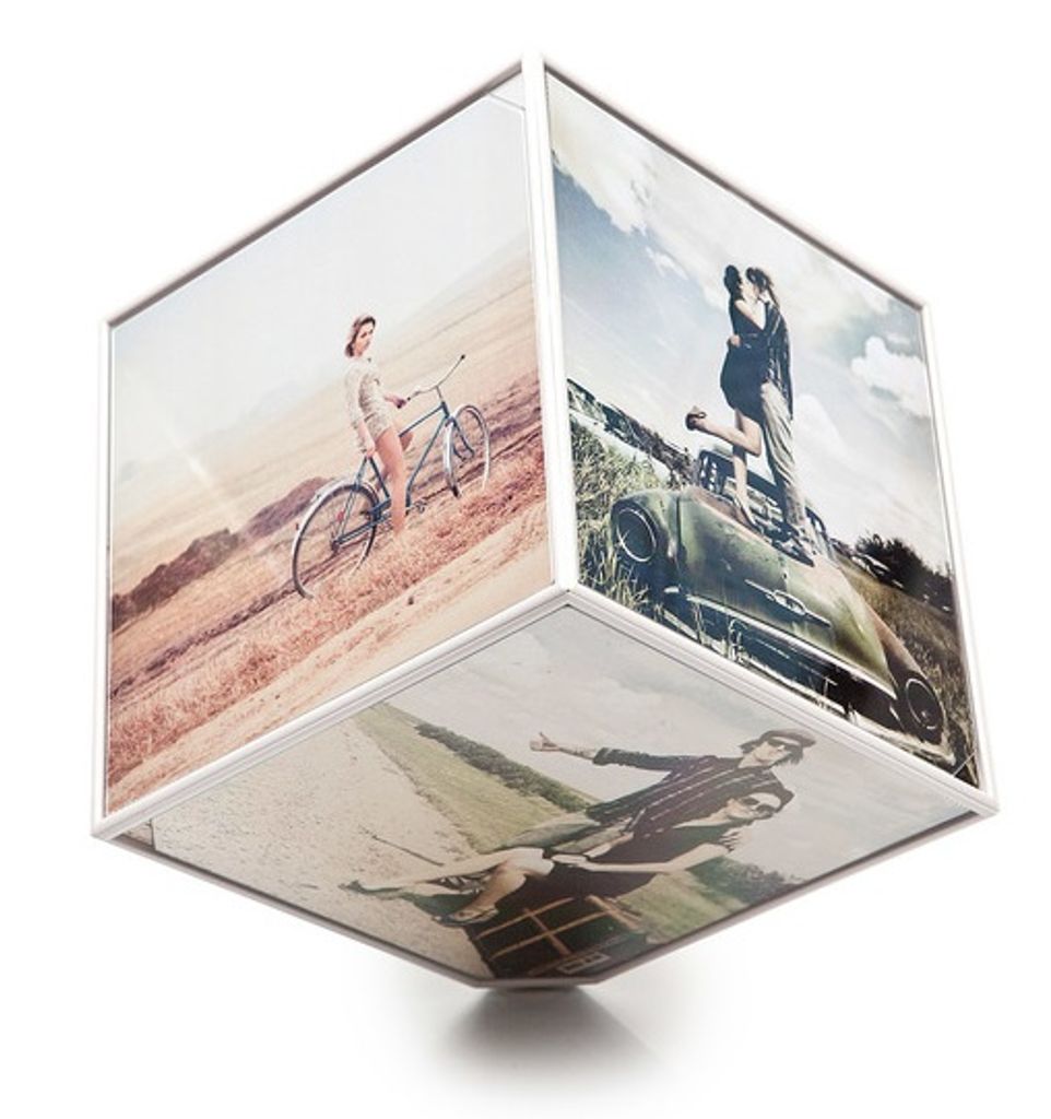 fotorahmen Kube 10 x 10 cm ABS weiß