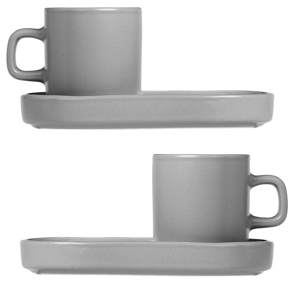 Blomus Tassen mit Untertasse Pilare Mirage Grey 100 ml - 2 Produktbild 