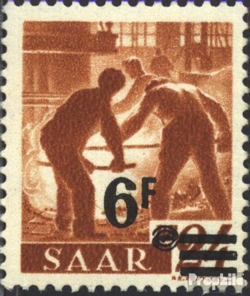 Briefmarken Saarland 1947 Mi 233II gestempelt Berufe und Ansichten