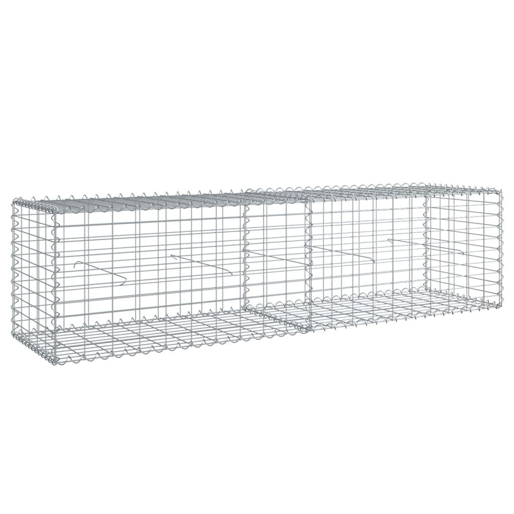 vidaXL Gabion avec couvercle 200x50x50 cm Fer galvanisé Image du produit 