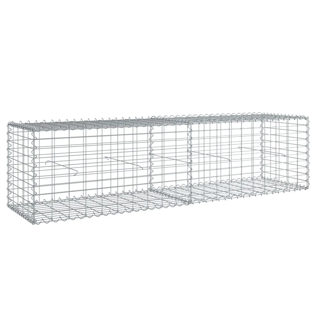 Clôture gabion anti-affaissement 200x50x50 cm en fer galvanisé