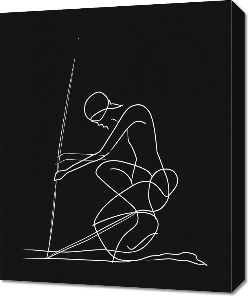 Affiche Image 50 x 60 cm Ligne - Impression Haute Définition Noire