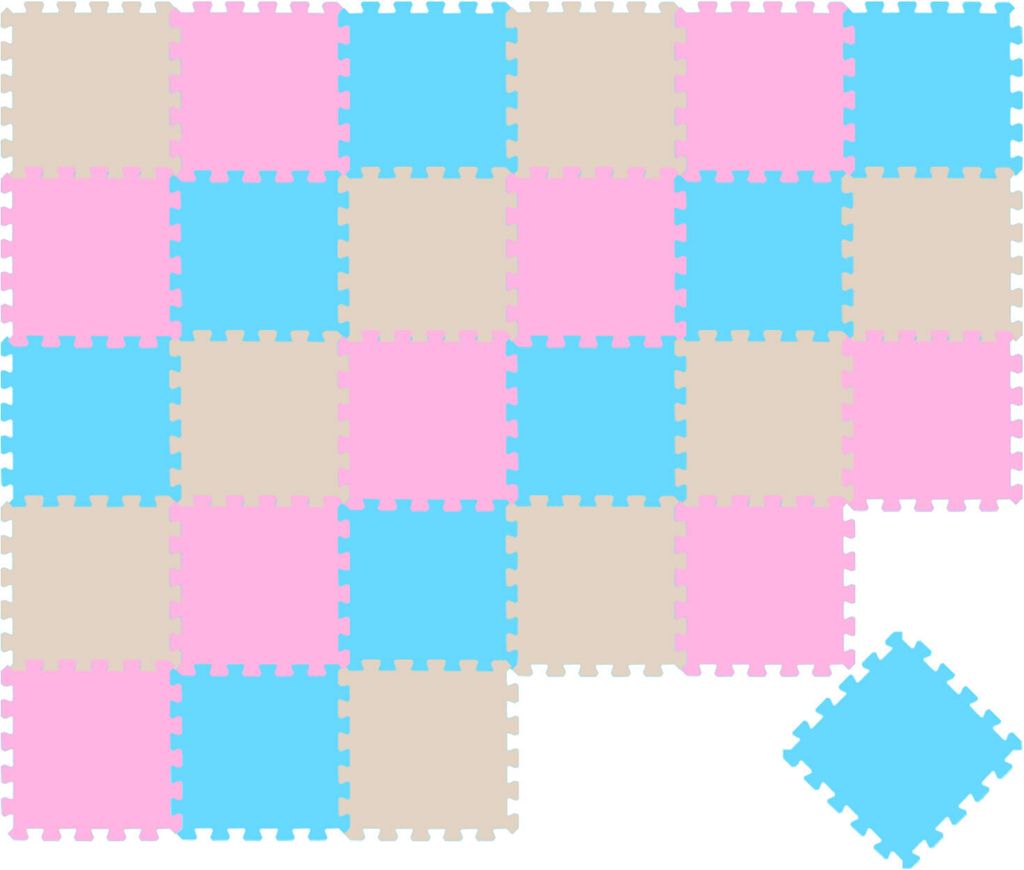 27 Teile Baby Kinder Puzzlematte ab Null - 30x30 Puzzle Produktbild 