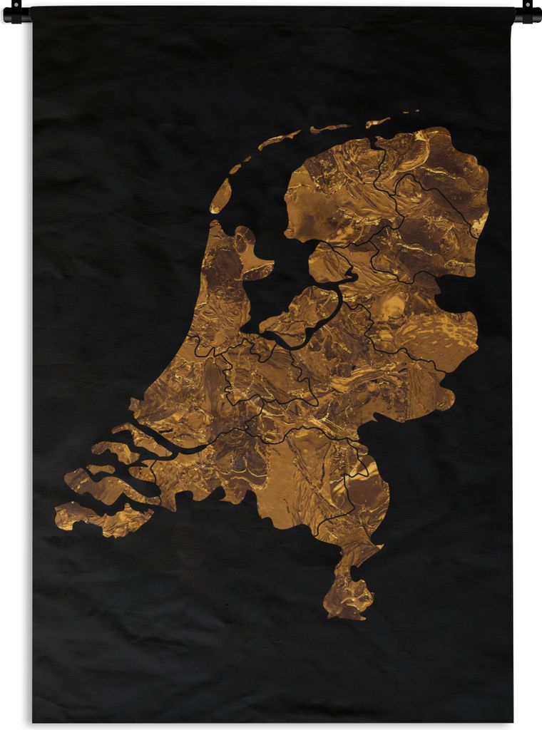 MuchoWow® Wandteppich Wandbehang Karte der Niederlande - Produktbild 