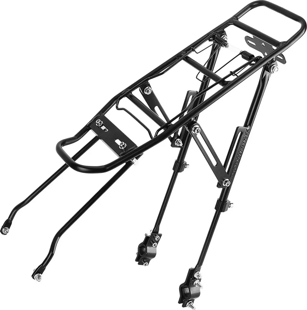 Porte-bagages robuste 30kg pour vélo cruiser aluminium pliable rouge