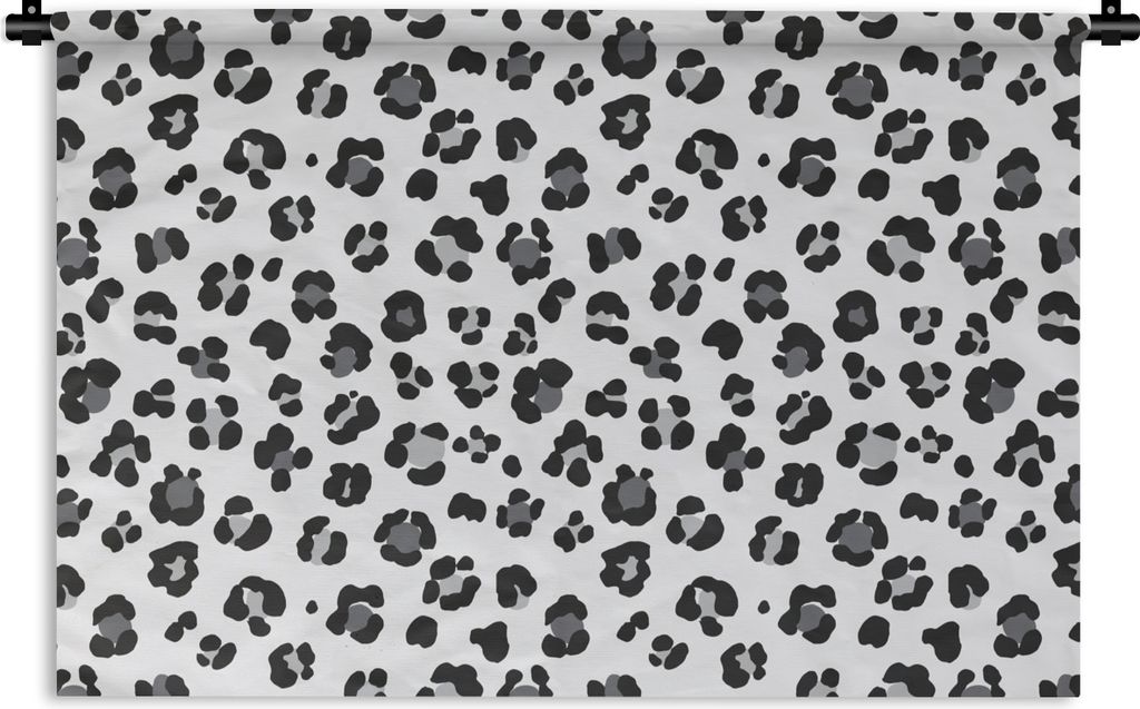 MuchoWow Wandteppich Wandbehang Tierprint - Panther - Schwarz - Grau 60x40 cm Tapisserie Dekoration Wandtuch - Wanddekorationen