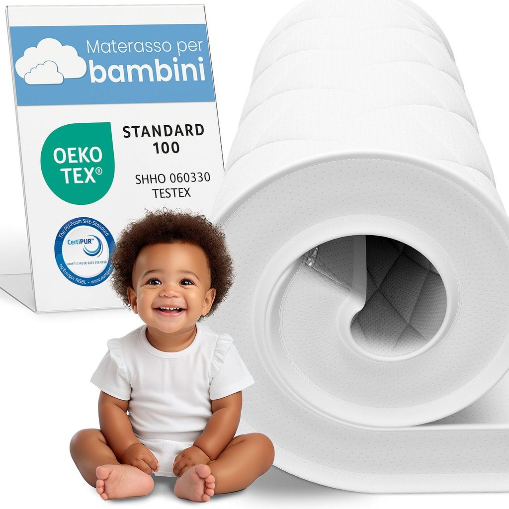 Coprimaterasso in schiuma comfort ELONEO 60x120cm, altezza Immagine del prodotto 
