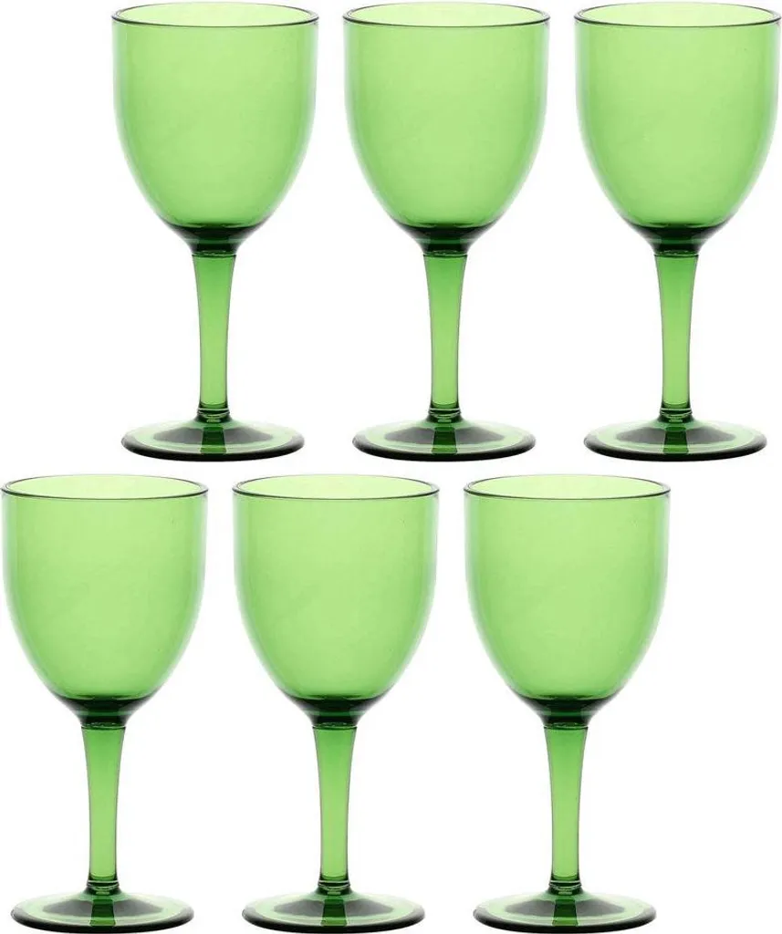 Bicchieri Vino Rose&Tulipani Fiaba Verde 400ml - Sicuri per Tutta la Famiglia