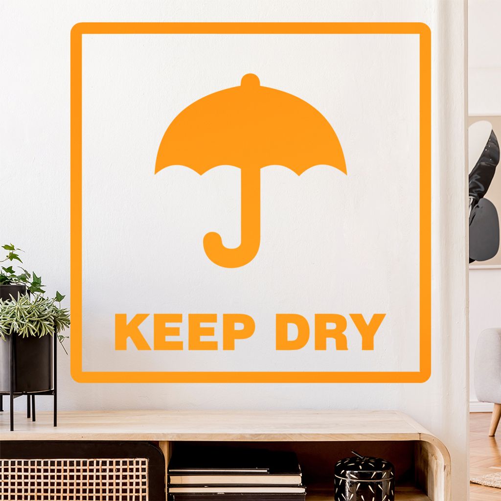 Keep Dry - trocken lagern Wandtattoo Wandaufkleber Wall Sticker - Dekoration, Küche, Wohnzimmer, Schlafzimmer, Badezimmer