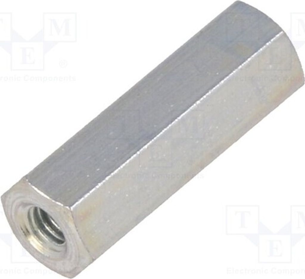 10x Distanzmuffe mit Gewinde 18mm Innengew: M3 sechskant 125X18 Distanzelemente a