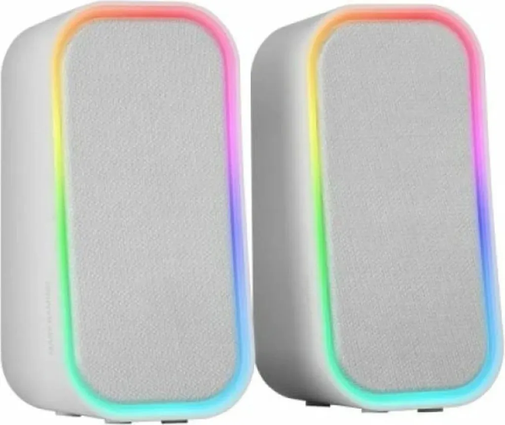 Enceintes Bluetooth Mars Gaming MS-OM 2.0 20W Blanches Design Compact - 3