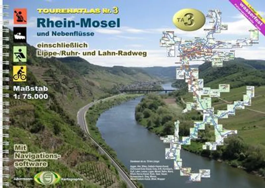 Planifier sa descente en canoë sur la Moselle et le Rhin avec l'atlas