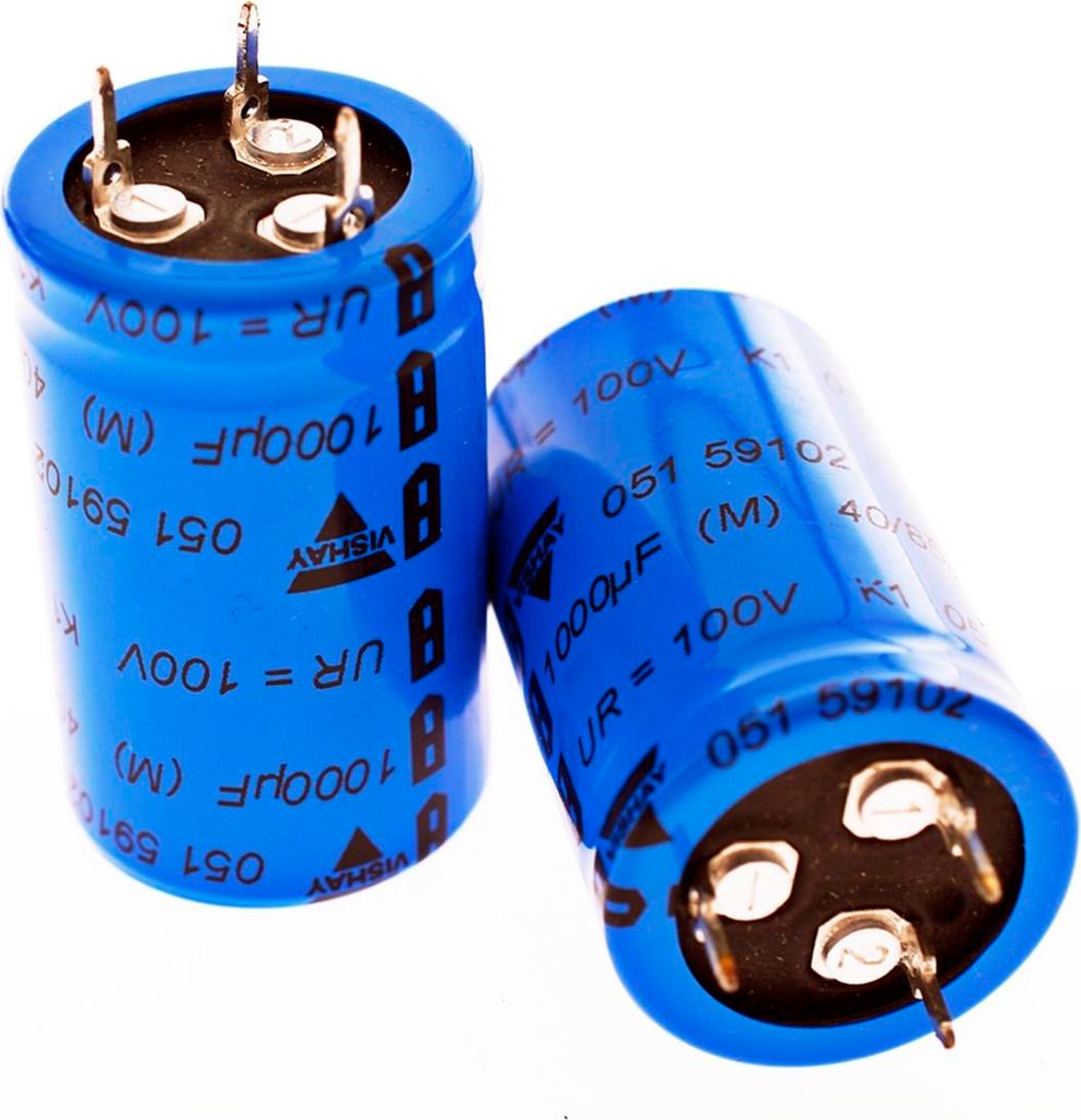2x Elko 1000μF 100V 105°C Elektrolyt Kondensator (Ø40x25mm) #714244