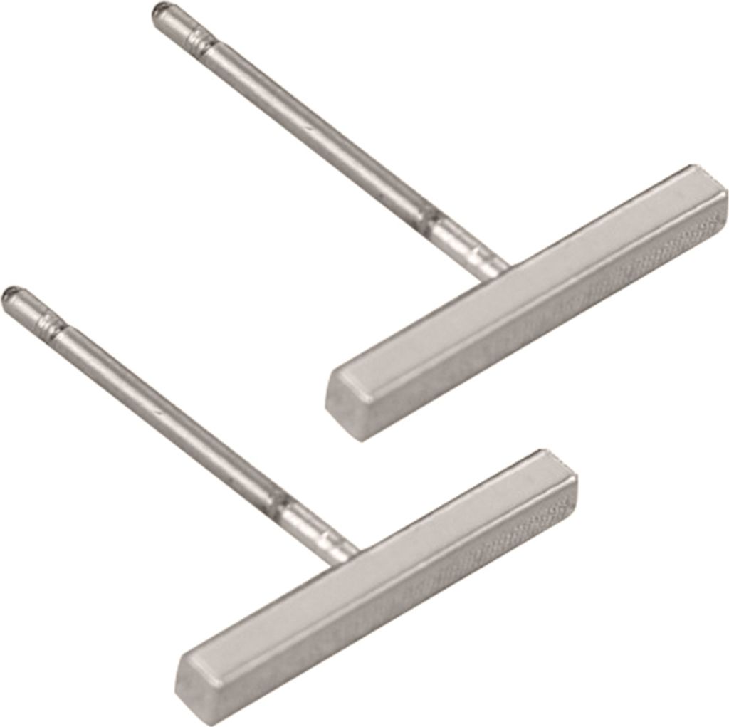 Damen Herren Mode T Bar Legierung Ohrstecker Ohrringe Party Schmuck Geburtstagsgeschenk-Silber