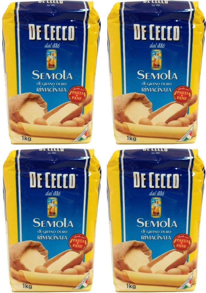 De Cecco - Hartweizengrieß - Semola di grano duro rimacinata (4 x 1 kg)