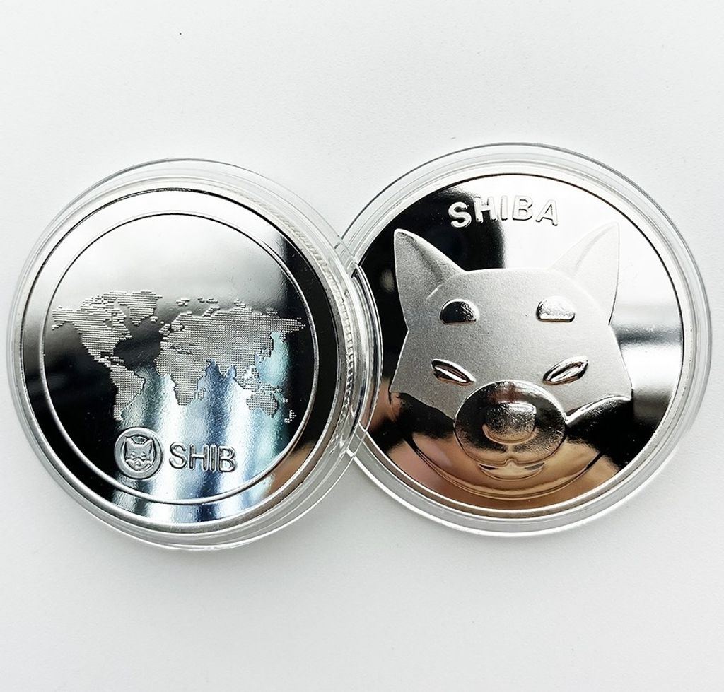 Shiba Coin Silber - Dekorative Münze für Krypto-Liebhaber KP13439
