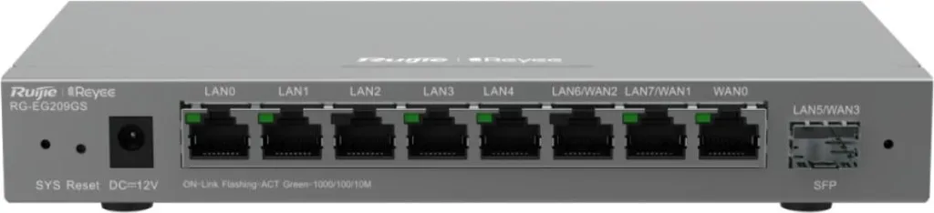 Routeur Ethernet Gigabit Reyee RG-EG209GS avec switch 8 ports intégré